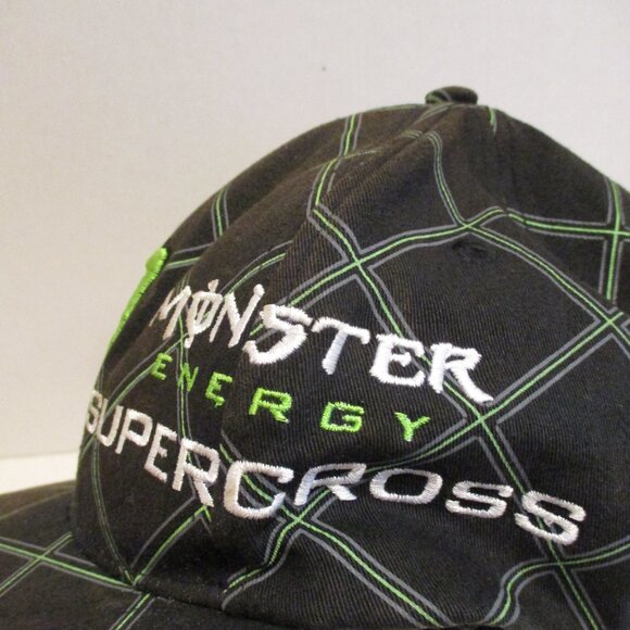 Monster Energy Men Small Black Green White Graphic Fitted Hat - Picture 6 of 8